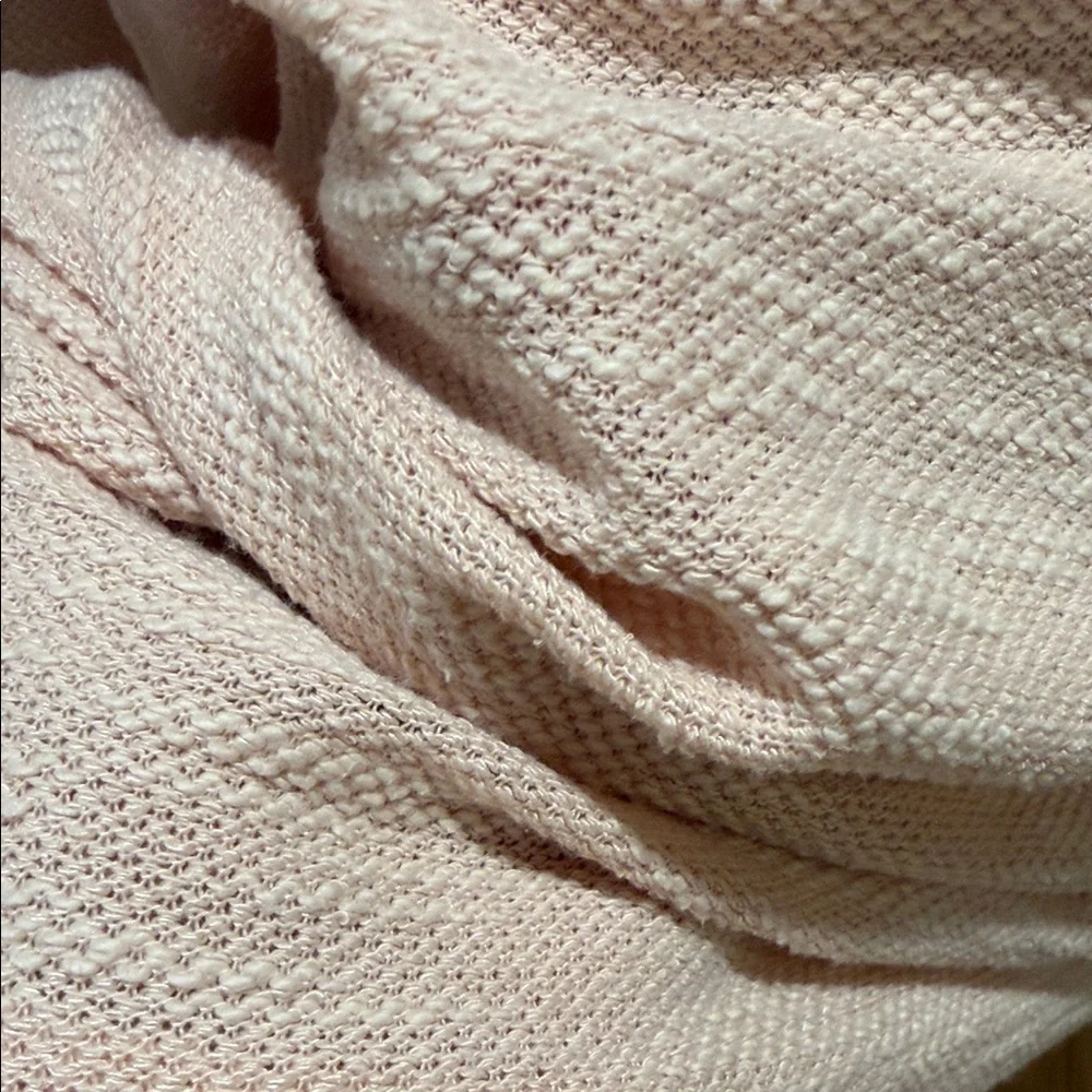 Jones New York Signature Knit Sweater with Lace-Up Sides size Medium, Light Pink
